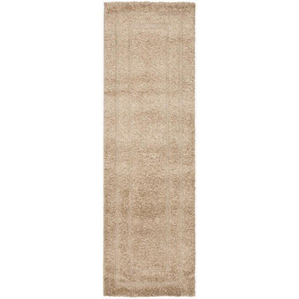 Safavieh 3 ft. 3 in. x 5 ft. 3 in. Small Rectangle Beige and Beige Florida Shag Rug SG454-1313-3